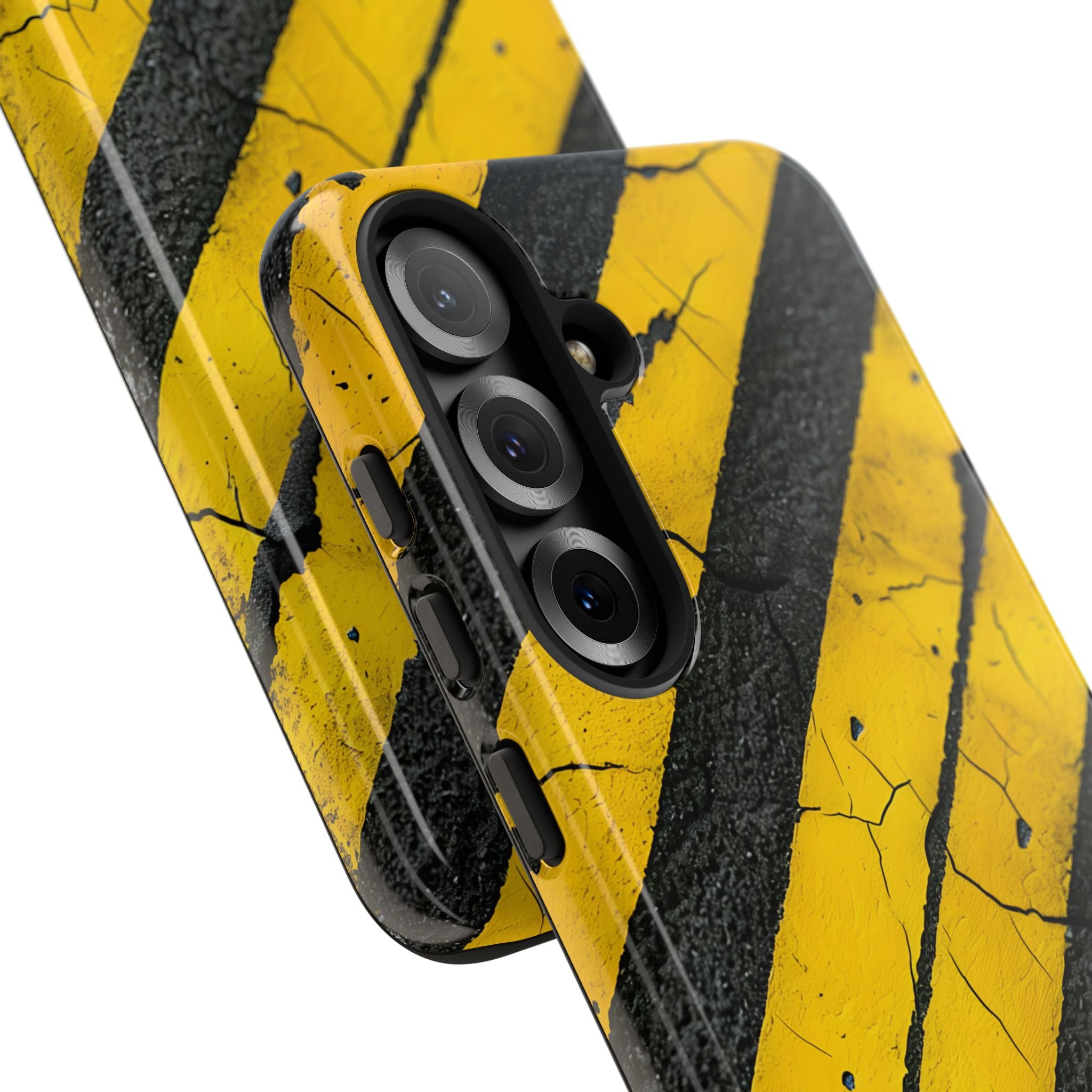 Cracked Hazard Stripes · Tough Handyhülle für Samsung