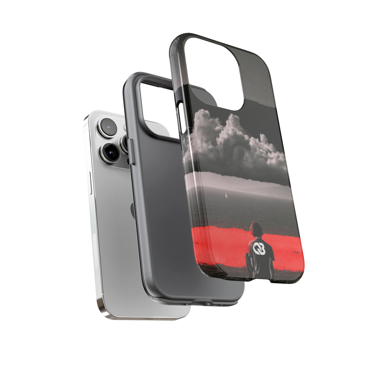 Crimson Horizon · Tough Phone Case for iPhone · Black