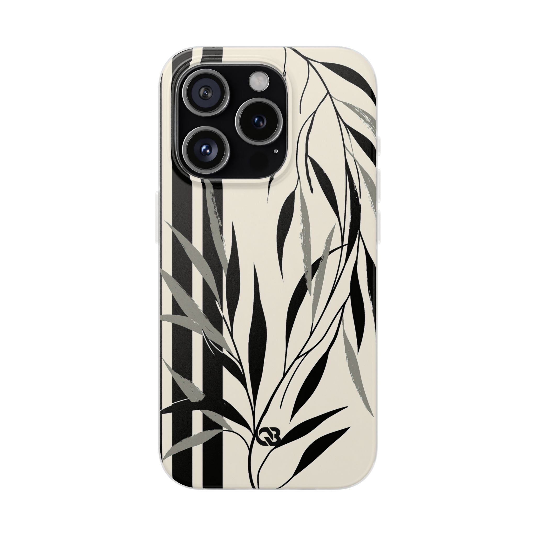 Beige Lite Phone Case for iPhone - Soot Leaf Sketch