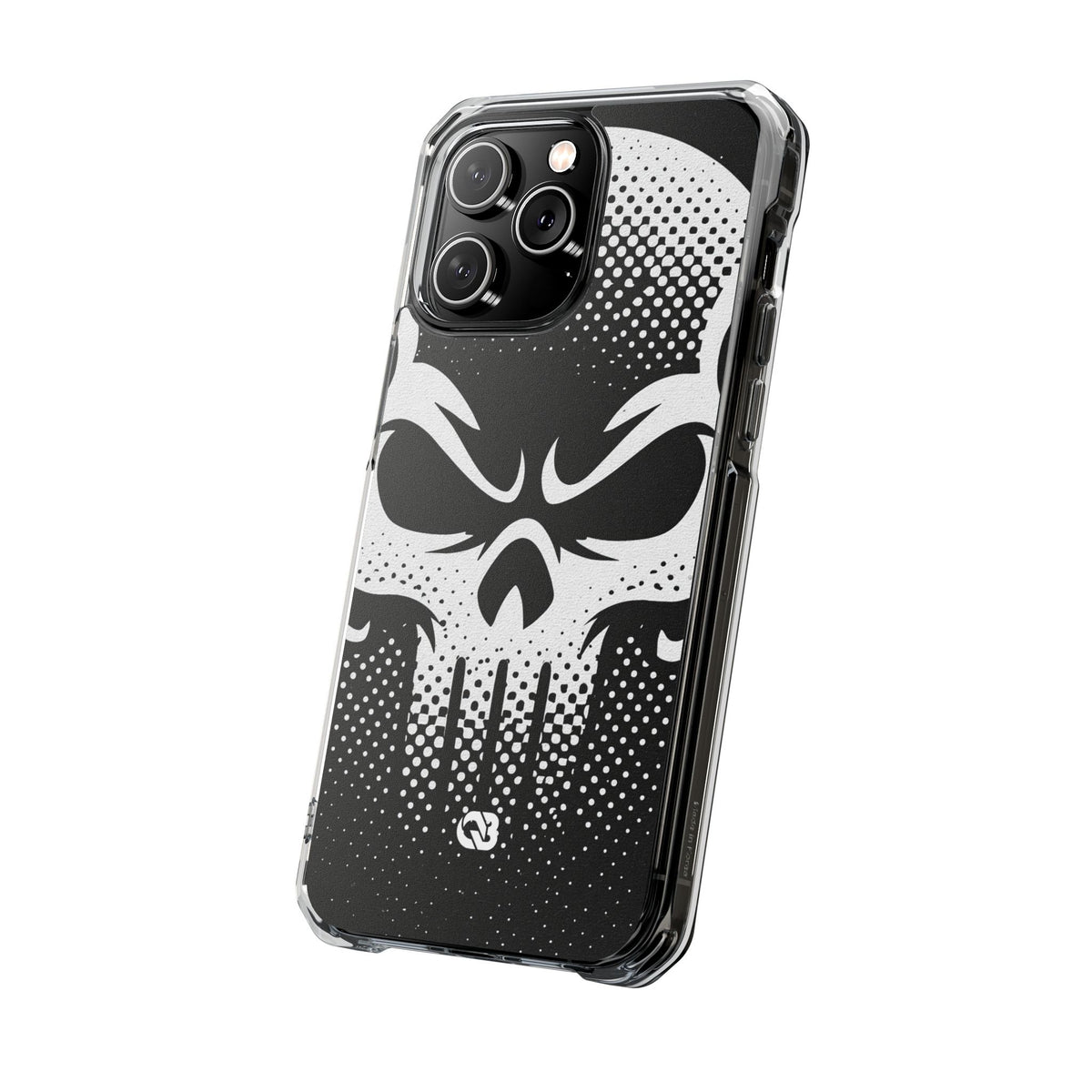 Phantom Halftone · Clear Impact Magnetic Phone Case for iPhone · Black