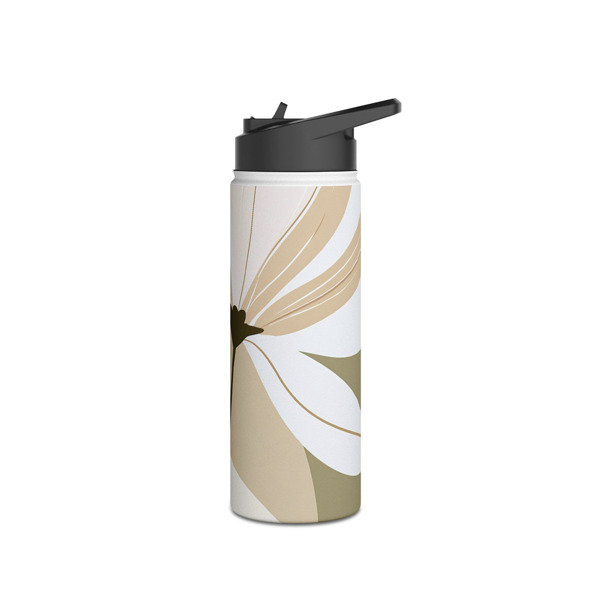 Soft Petal Bloom · Insulated Water Bottle · Beige
