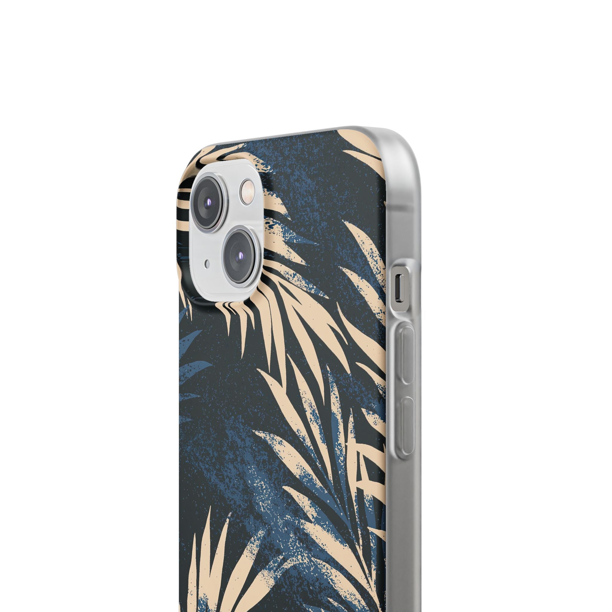 Blue Lite Phone Case for iPhone - Midnight Indigo Palm