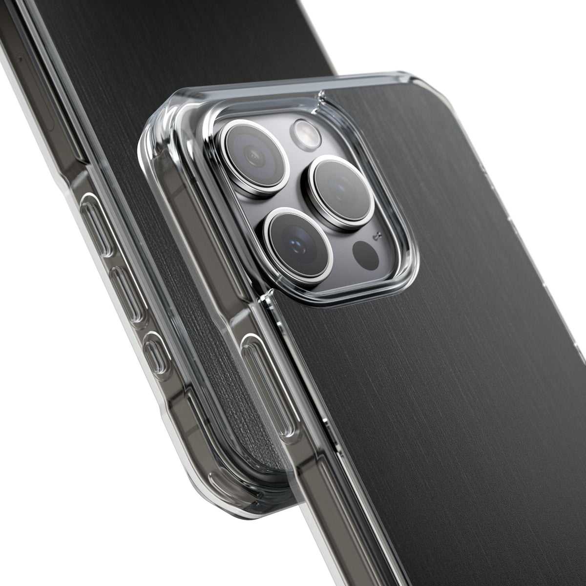 Black Impact MagSafe Phone Case for iPhone - Brushed Obsidian Slate