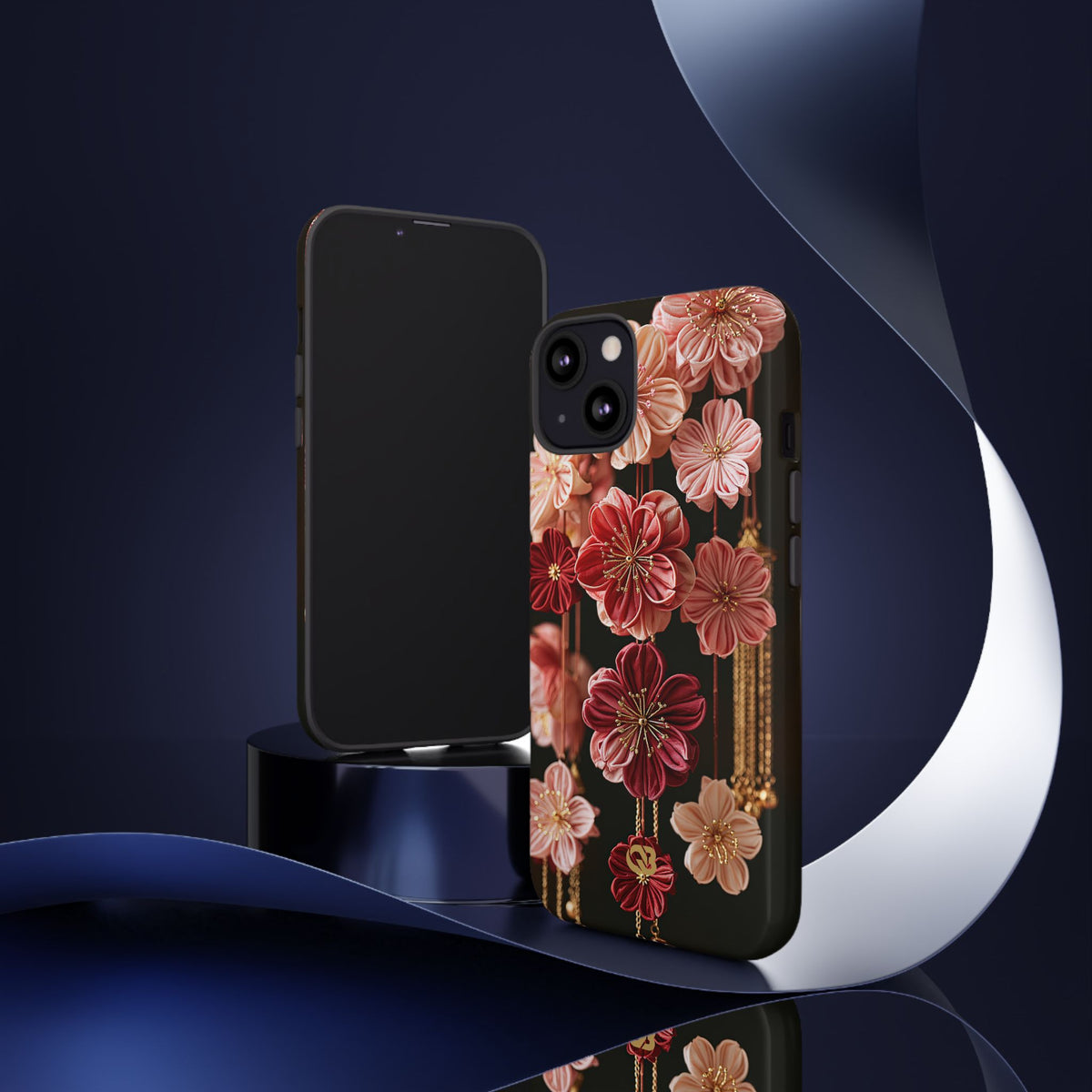Silk Blossom Kanzashi · Tough Phone Case for iPhone · Pink