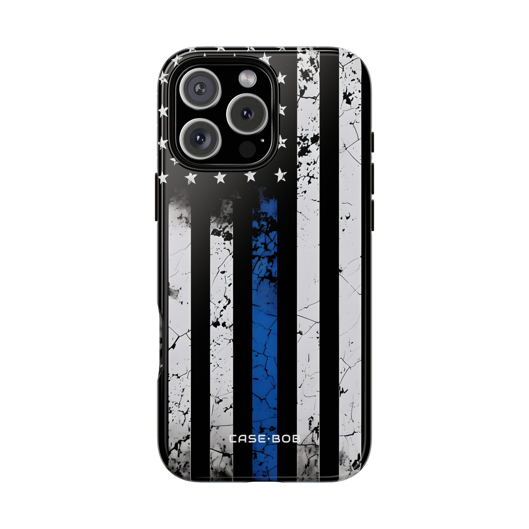 Blau gestreifte Flagge iPhone 16 Pro Max Case - Tough