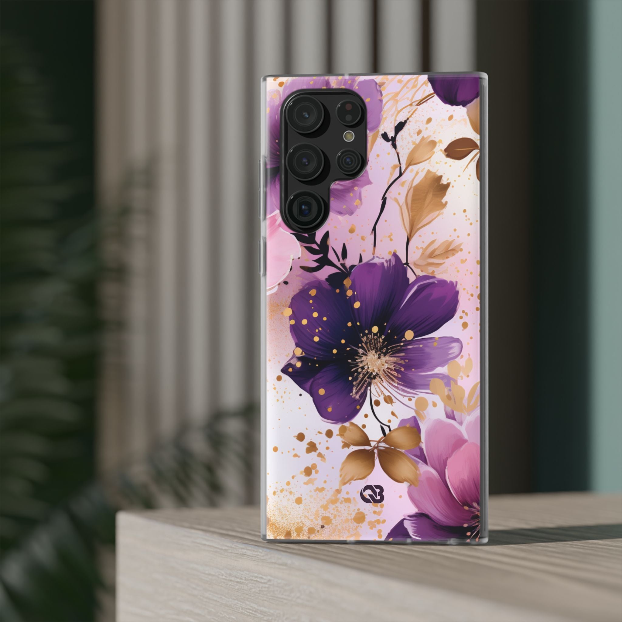 Gilded Violet Bloom · Soft Phone Case for Samsung