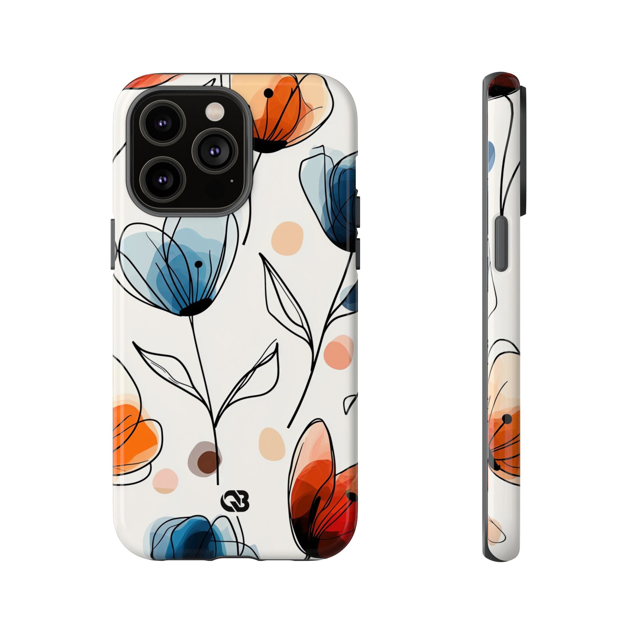 Ink Watercolor Tulips · Tough Phone Case for iPhone