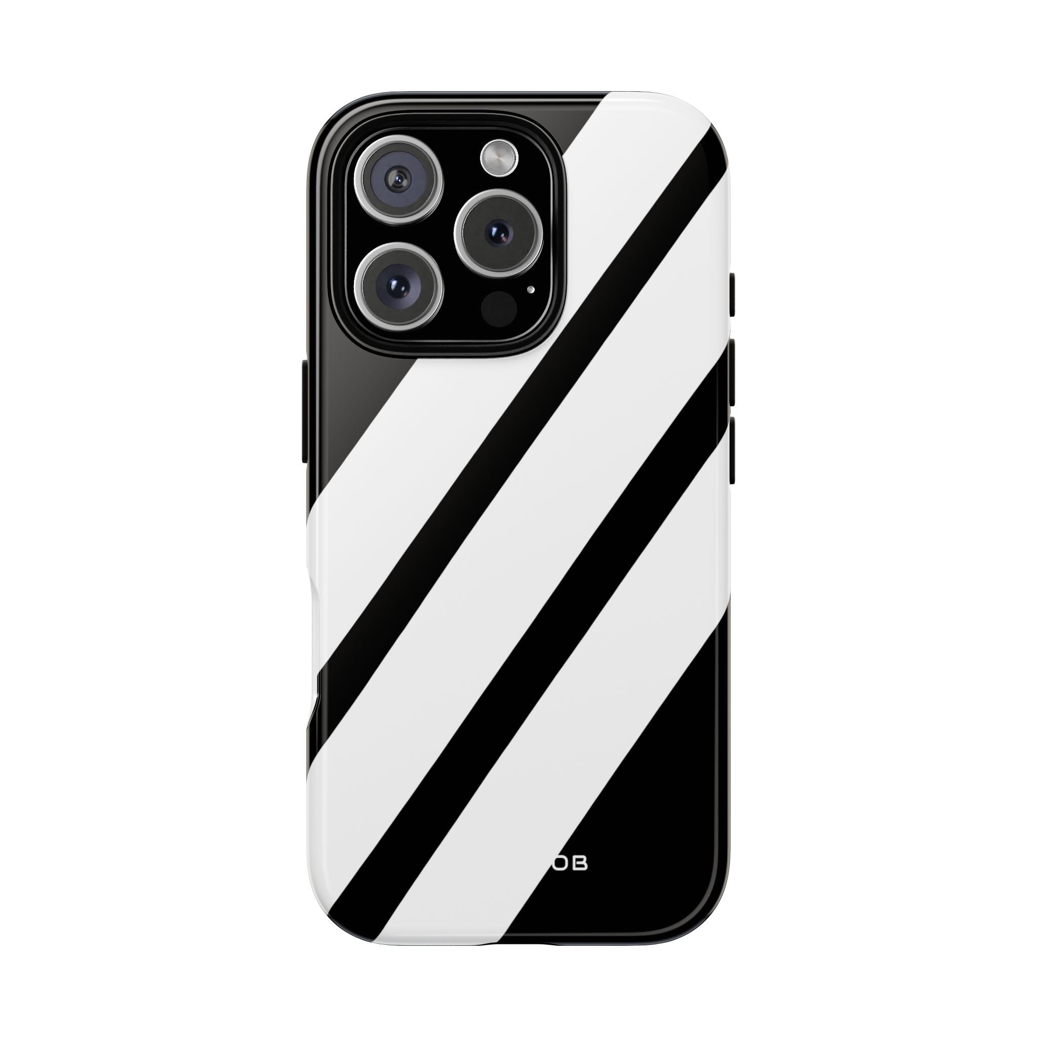 Diagonale Streifen Kontrast iPhone 16 Pro Case - Tough