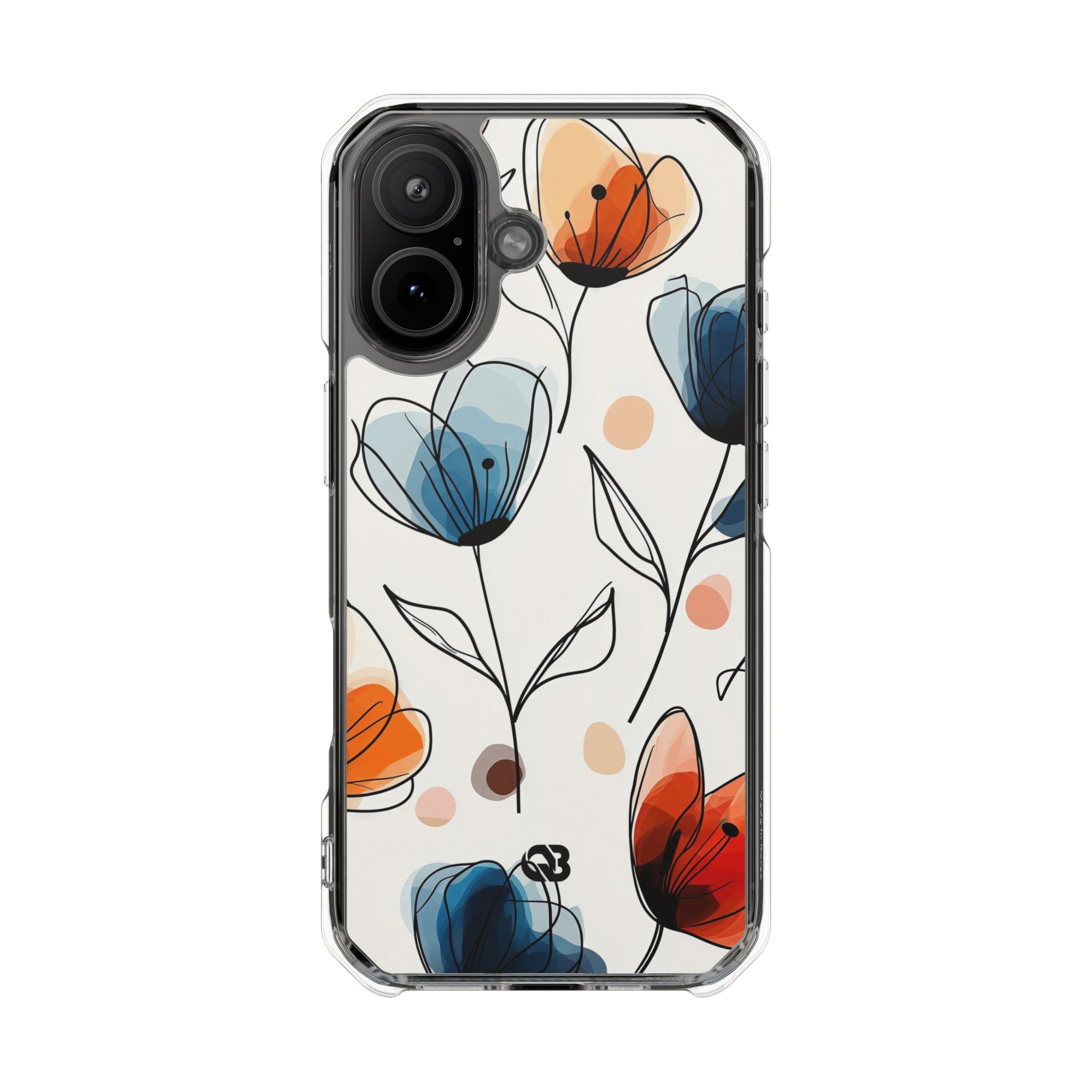 Ink Watercolor Tulips · Impact Hoesje voor iPhone · Magsafe