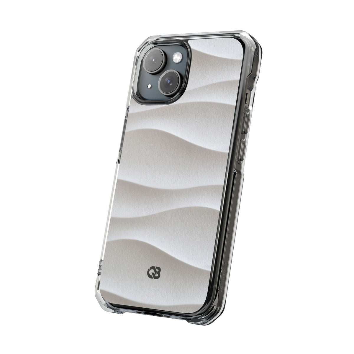Sculpted Dune Relief · Clear Impact Magnetic Phone Case for iPhone · White