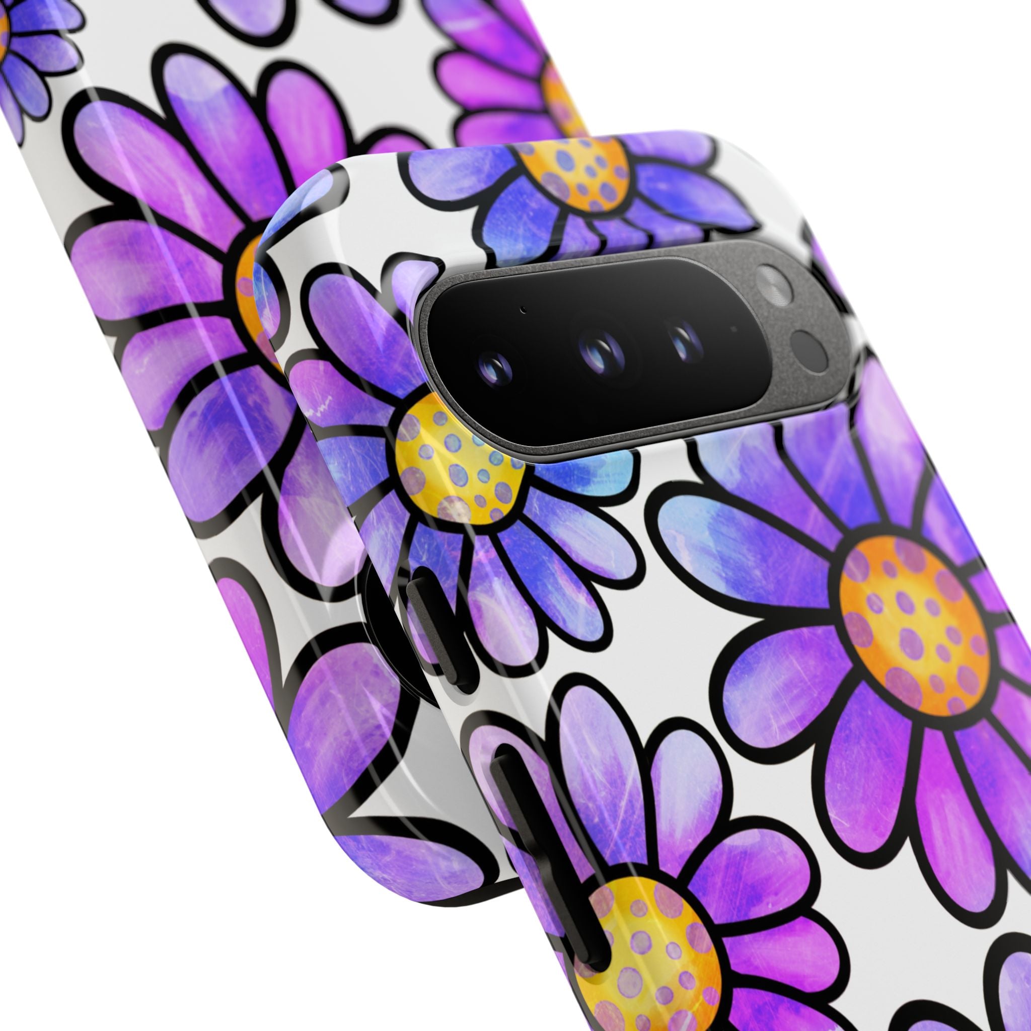 Polka Dot Blooms Google Pixel 9 Pro Case - Tough