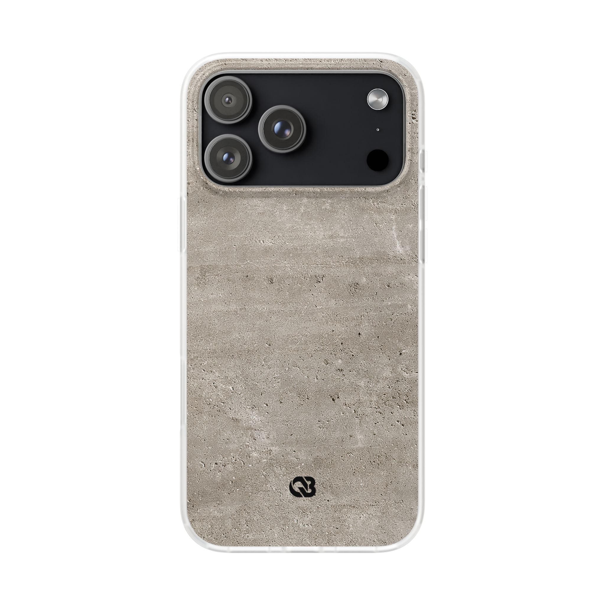 Grey Lite Phone Case for iPhone - Brutalist Stone Grit
