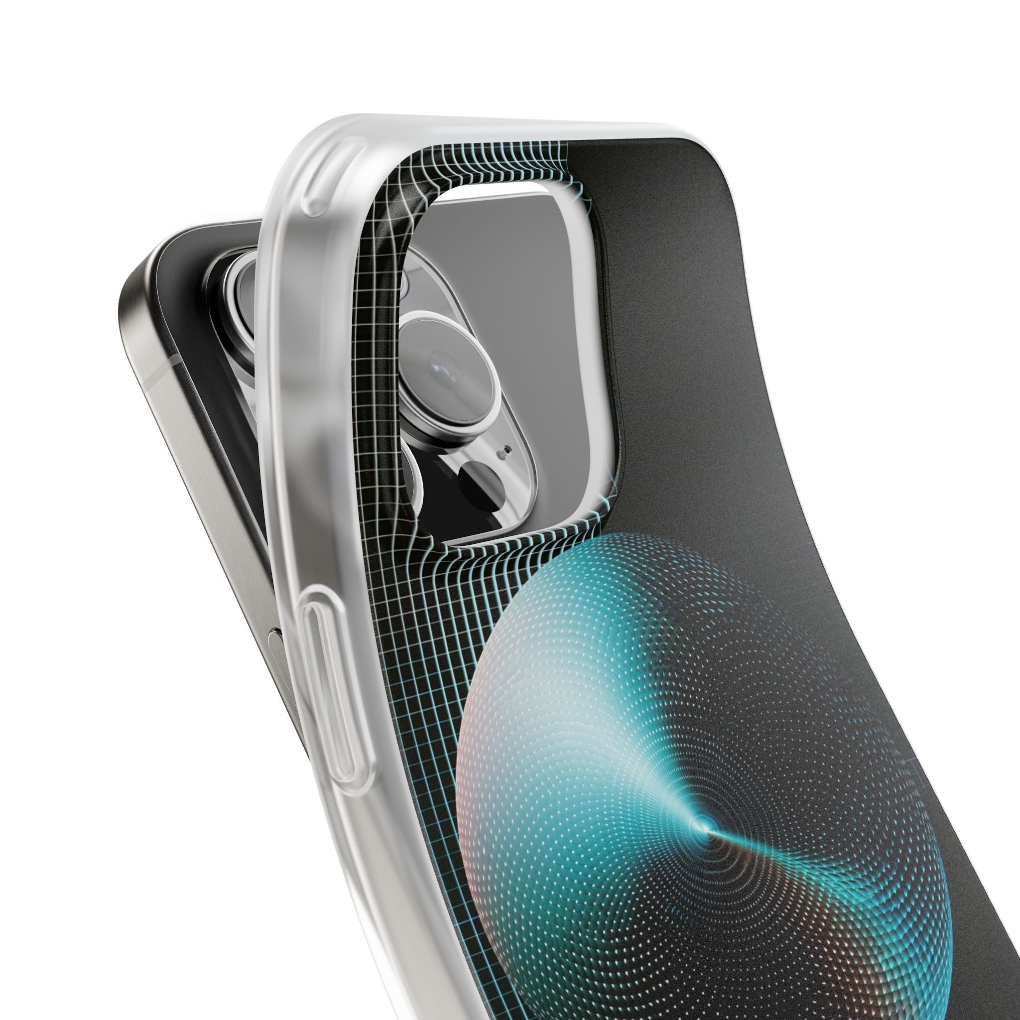 Blue Lite Phone Case for iPhone - Cyan Vector Sphere