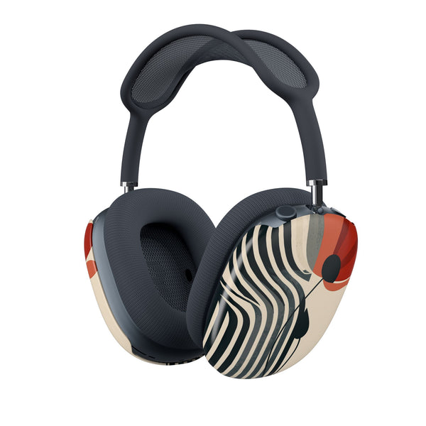 Modernist Poppy · Hard Case for AirPods Max · Beige