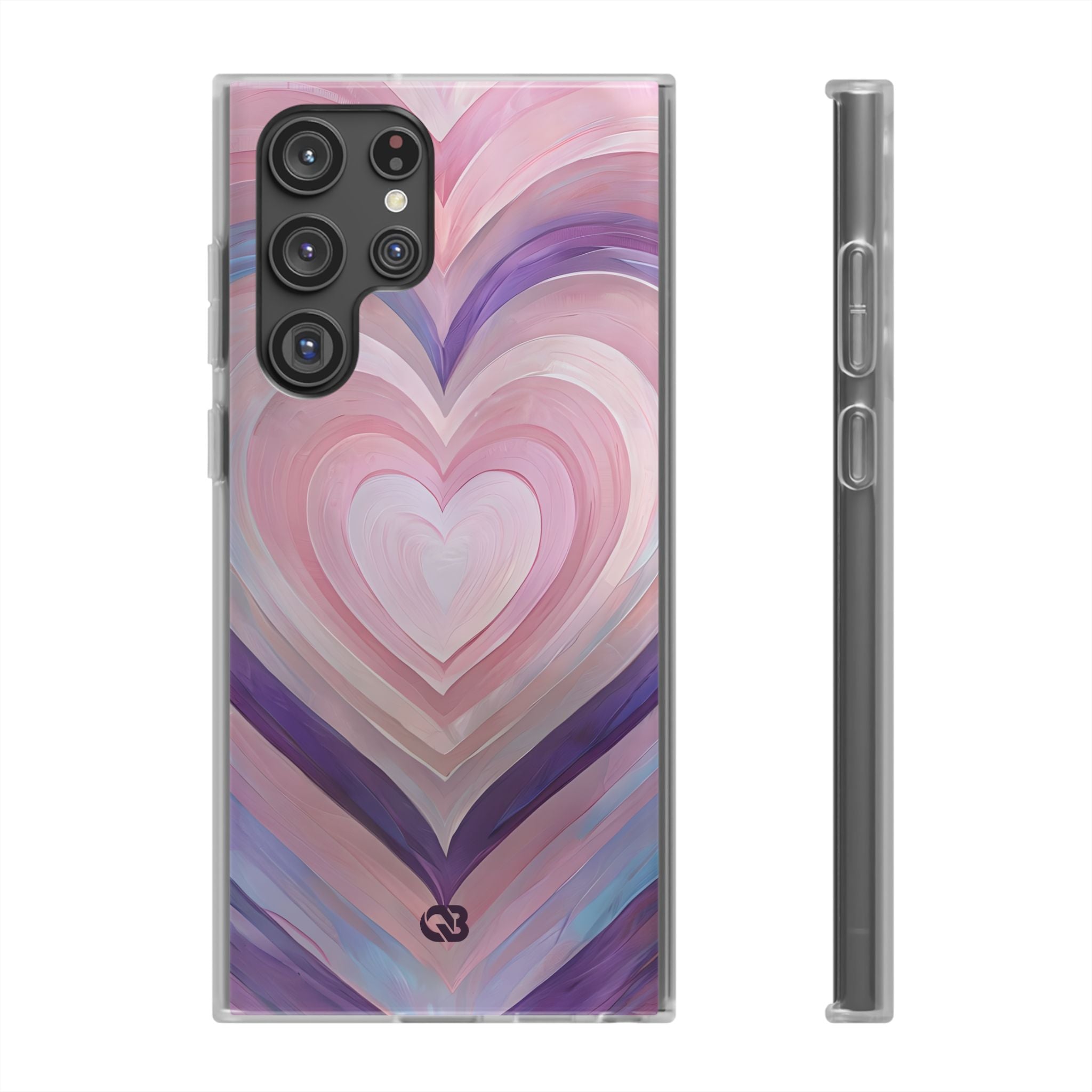 Lavender Pulse Hearts · Soft Phone Case for Samsung