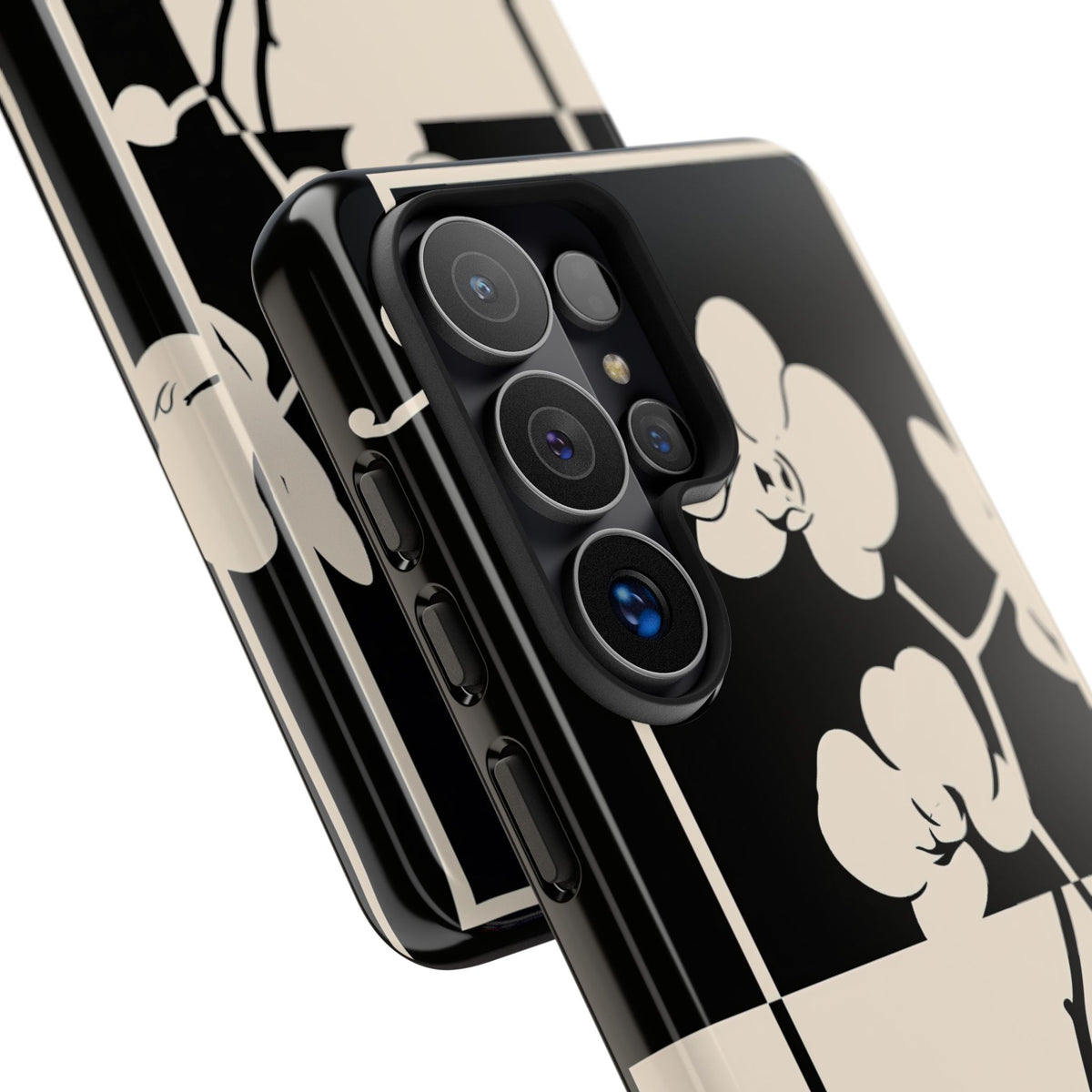 Geometric Orchid Bloom · Tough Phone Case for Samsung · Black