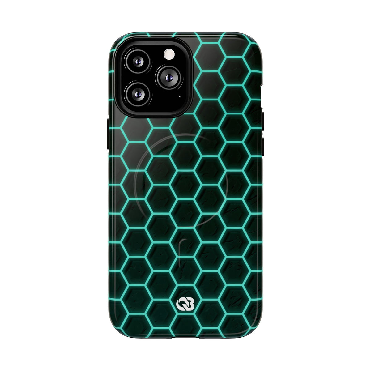 Neon Hex Spectrum · Tough 2.0 Magnetic Phone Case for iPhone · Teal
