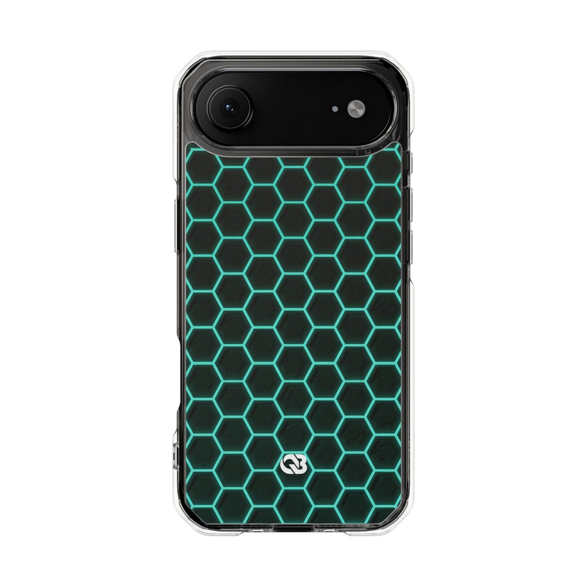 Neon Hex Spectrum · Clear Impact Magnetic Phone Case for iPhone · Teal