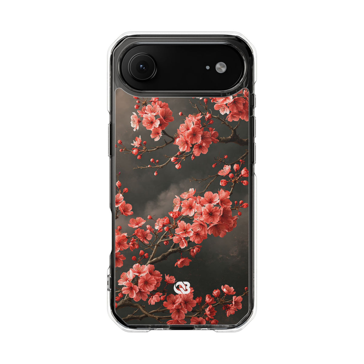 Midnight Sakura Blossom · Clear Impact Magnetic Phone Case for iPhone · Pink