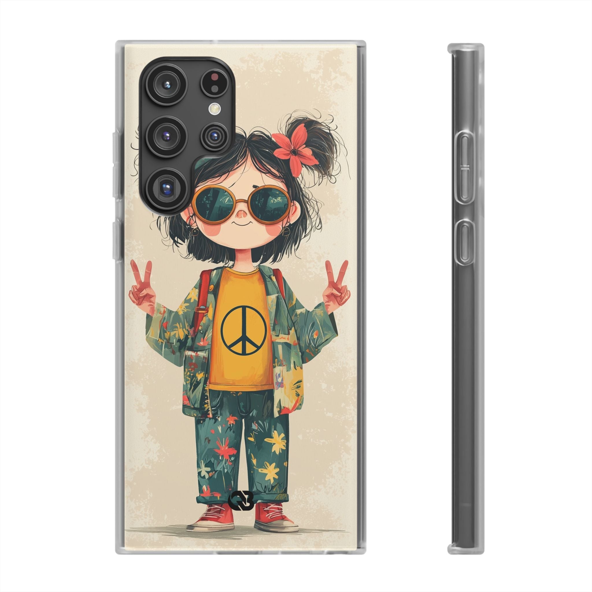 Retro Peace Girl · Soft Θήκη για Samsung