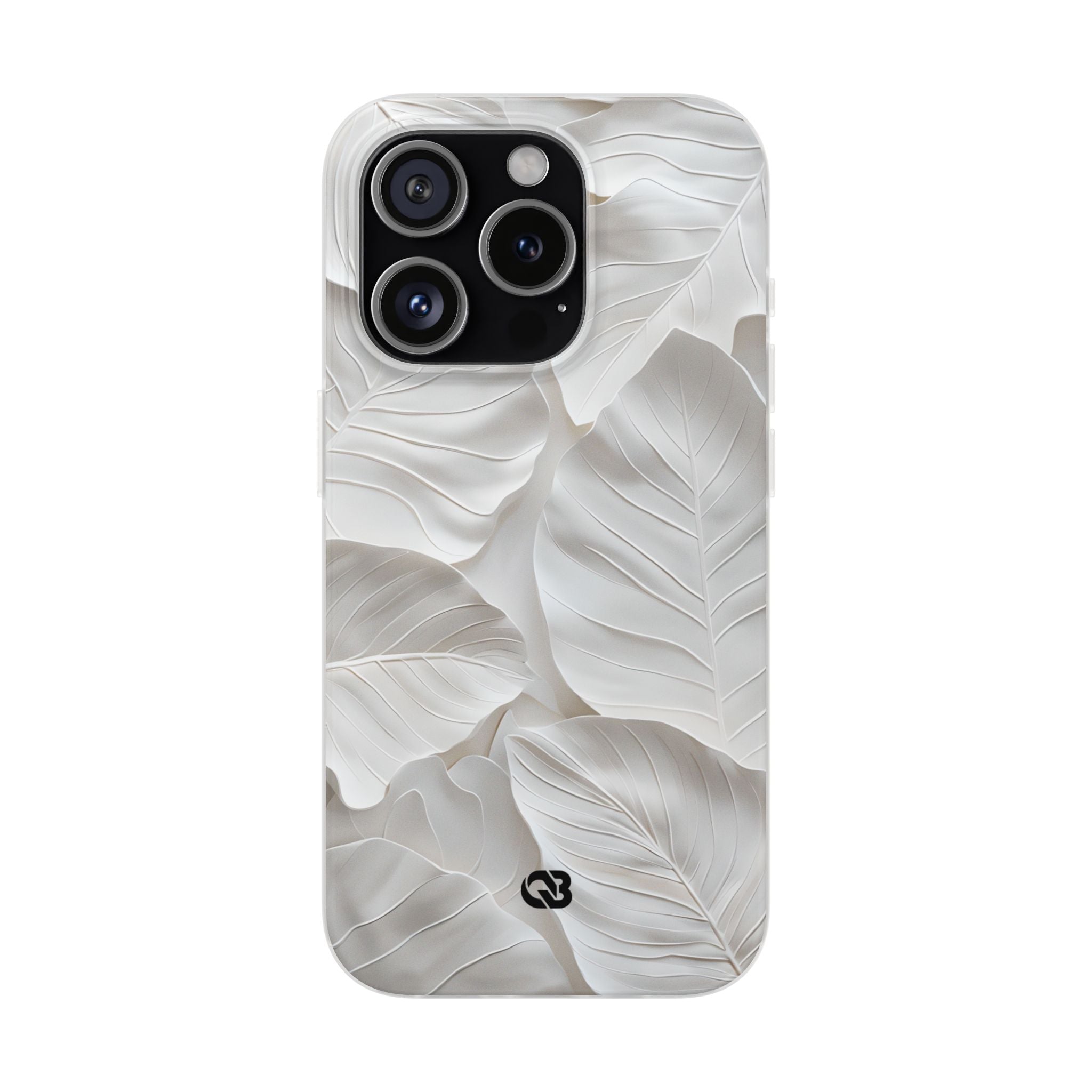 Sculpted Ivory Leaves · Soft Phone Case for iPhone