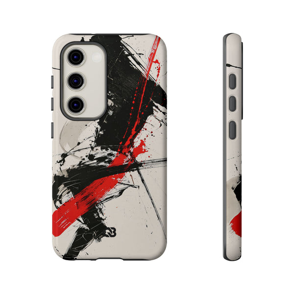 Crimson Sumi Slash · Tough Phone Case for Samsung · White