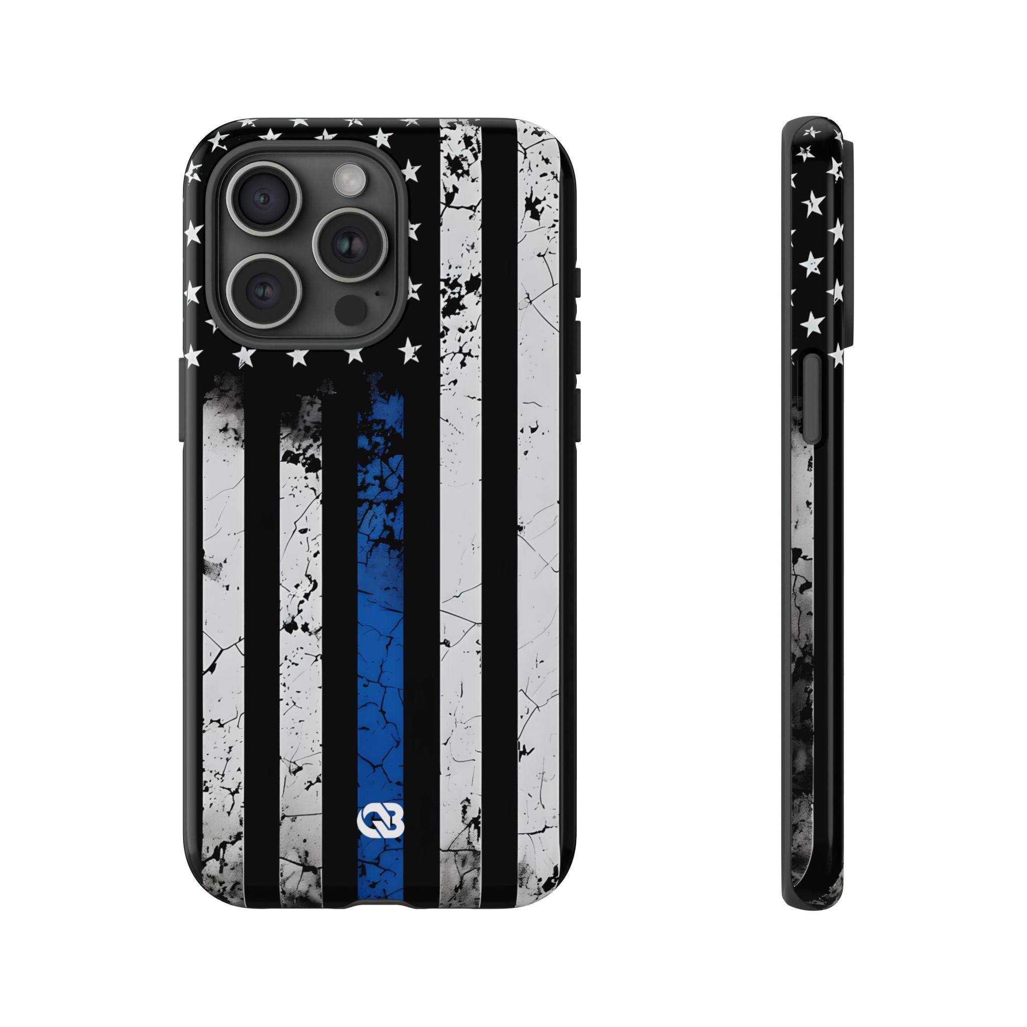 Gritty Cobalt Flag · Tough Phone Case for iPhone