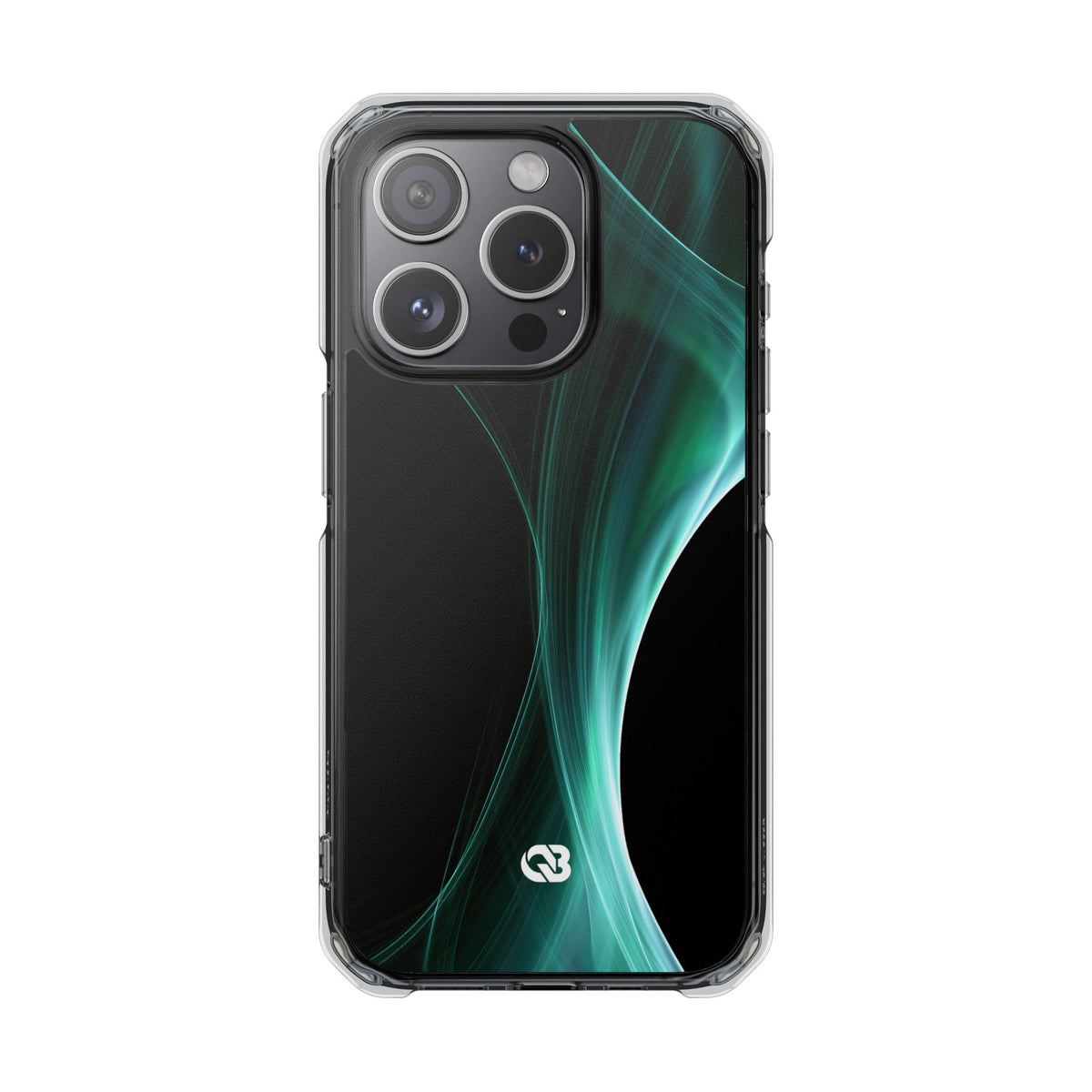 Emerald Lumen · Clear Impact Magnetic Phone Case for iPhone · Green
