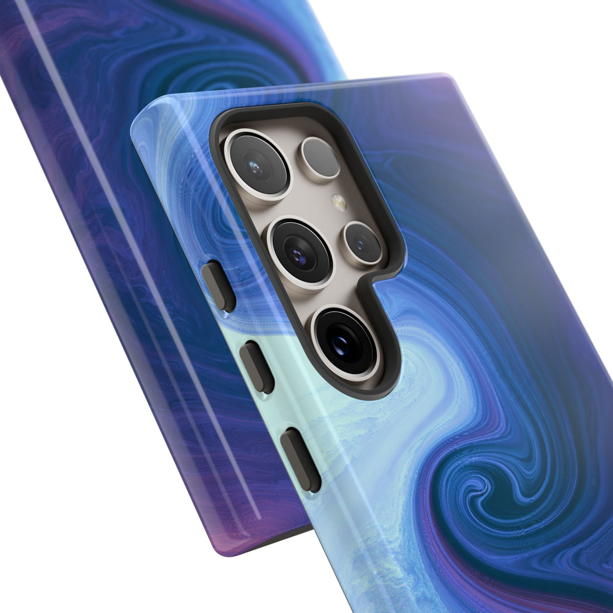 Azure Fluid Swirl · Tough Phone Case for Samsung · Blue