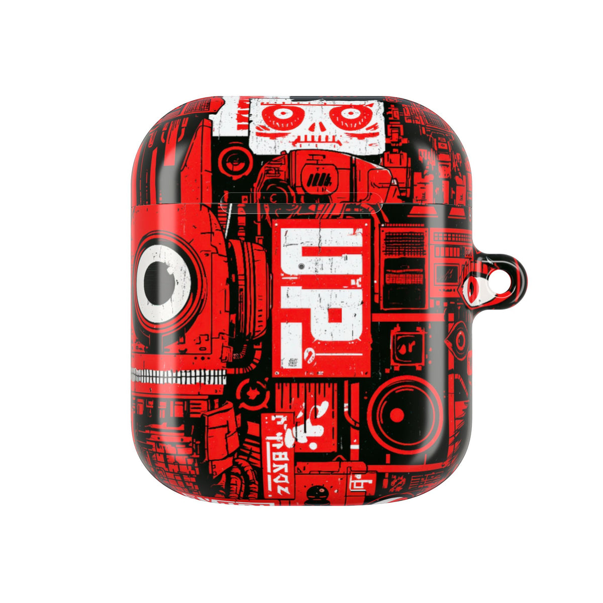 Neo Mecha Collage · Hard Case for AirPods & AirPods Pro · Red