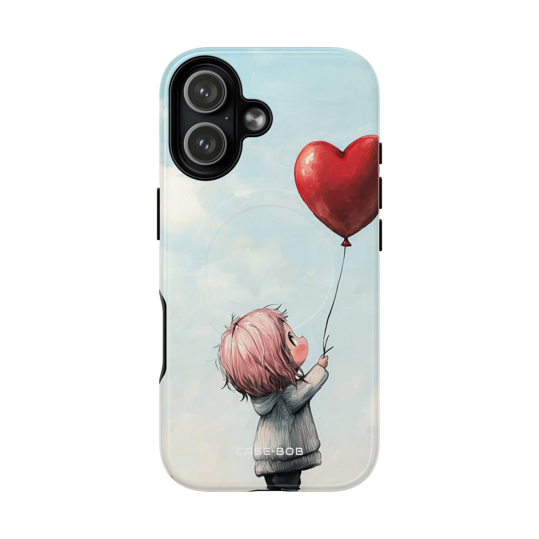 Heart Balloon Glow iPhone 17 Case - Tough+ - CASE•BOB