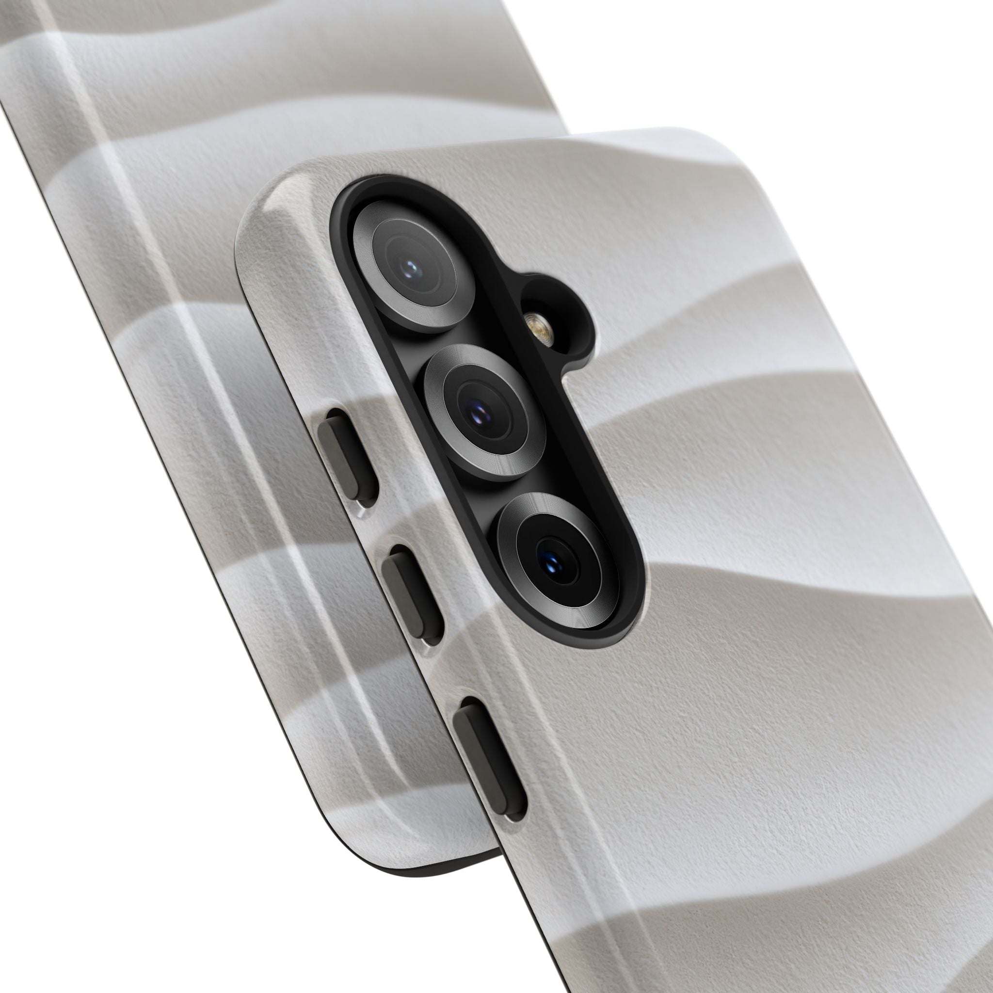 White Tough Phone Case for Samsung - Arctic Flow Ridges