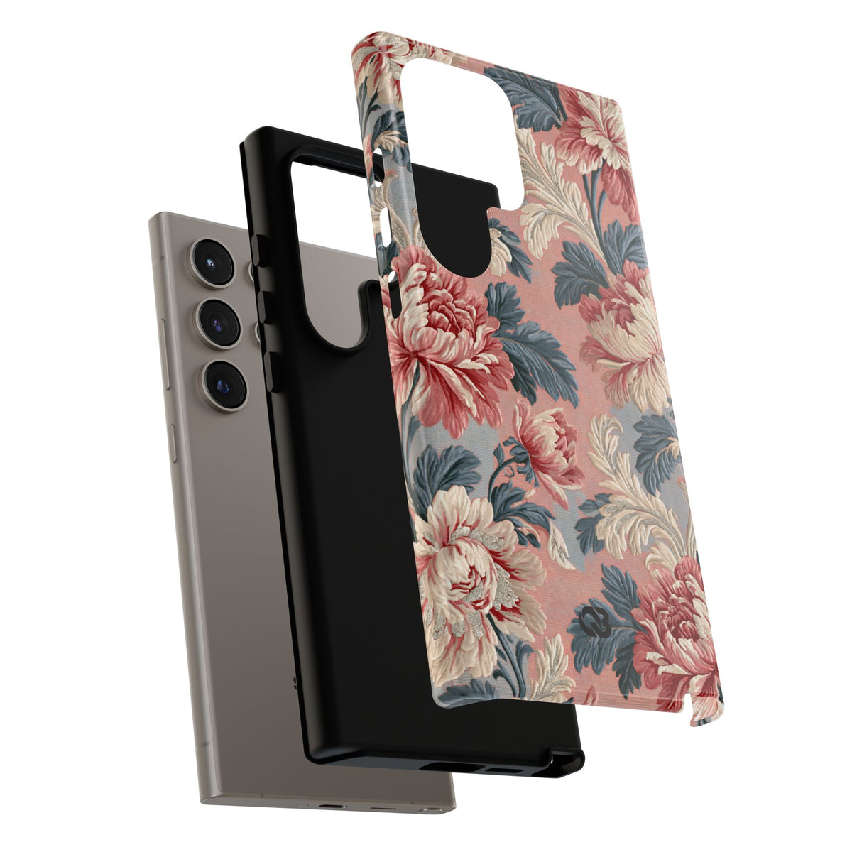 Blush Peony Jacquard · Tough Phone Case for Samsung · Pink