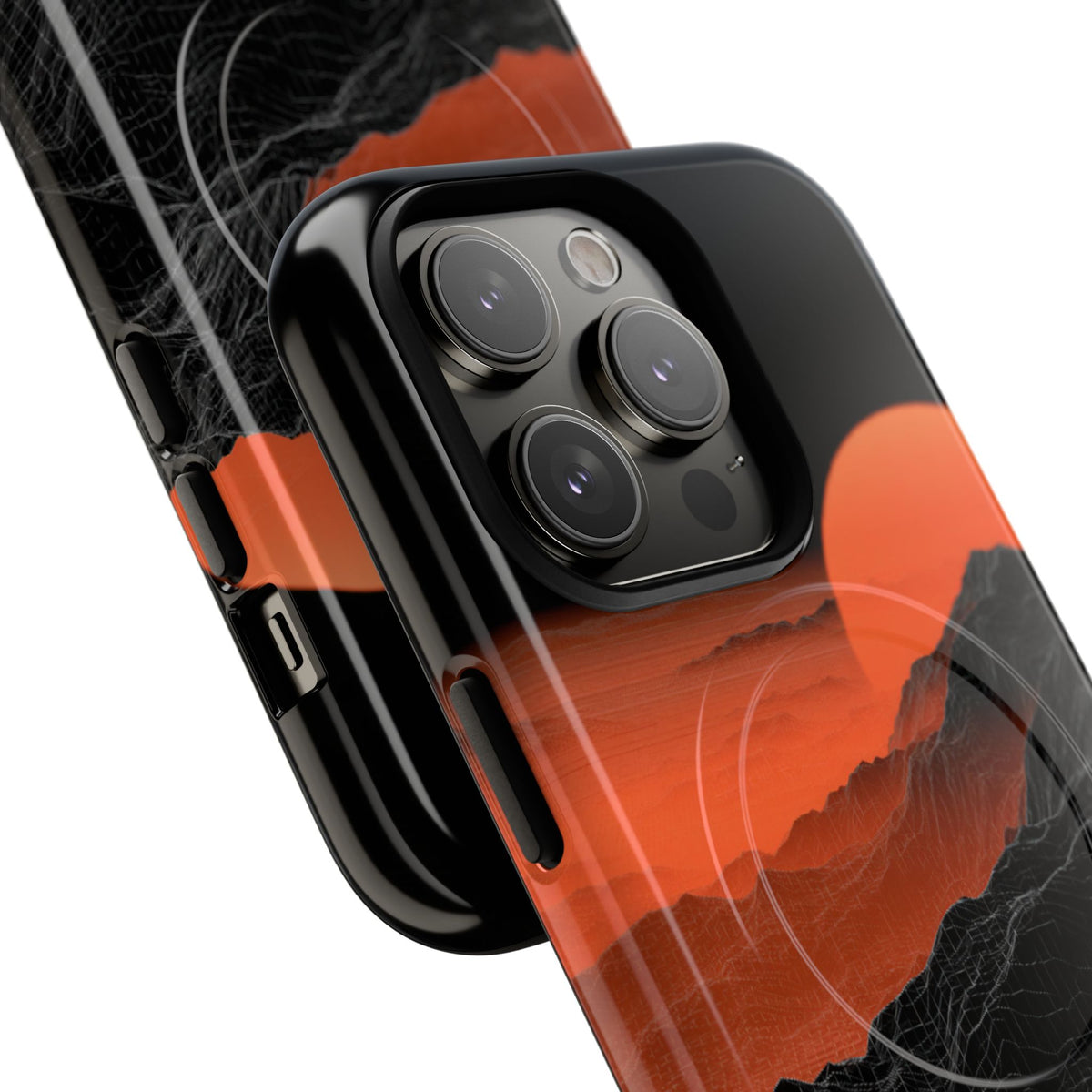 Solar Ridge Mesh · Tough 2.0 Magnetic Phone Case for iPhone · Black