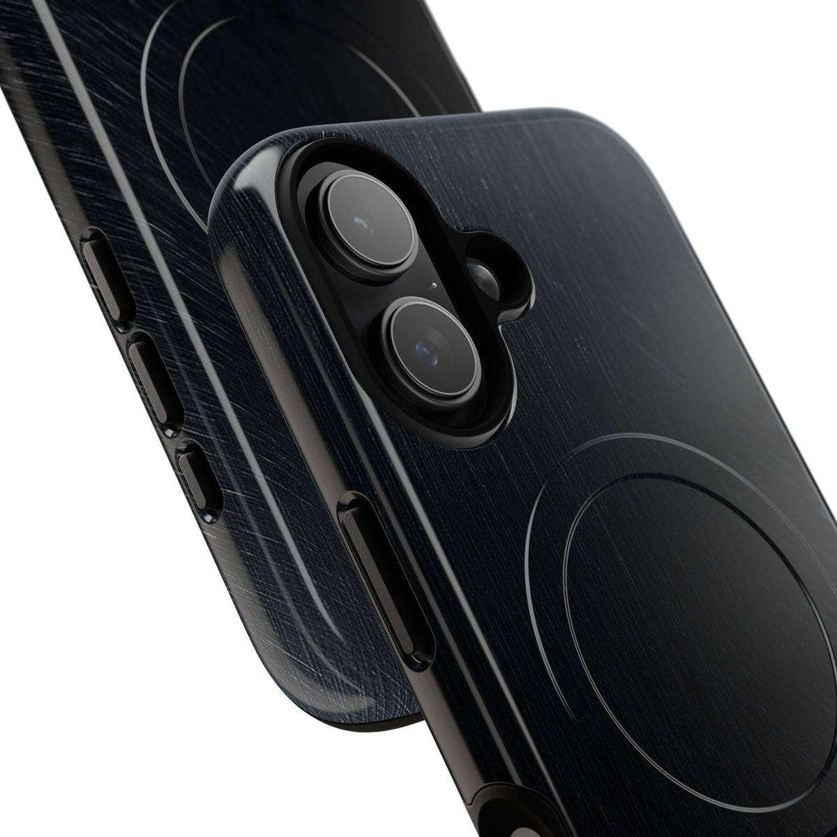 Black Tough 2.0 Magsafe Phone Case for iPhone - Midnight Brushed Grain