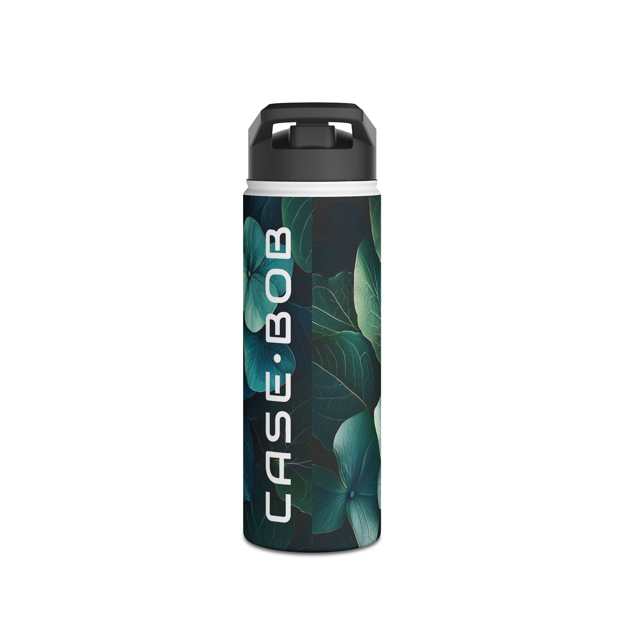 Teal Bloom - Stainless Steel Water Bottle