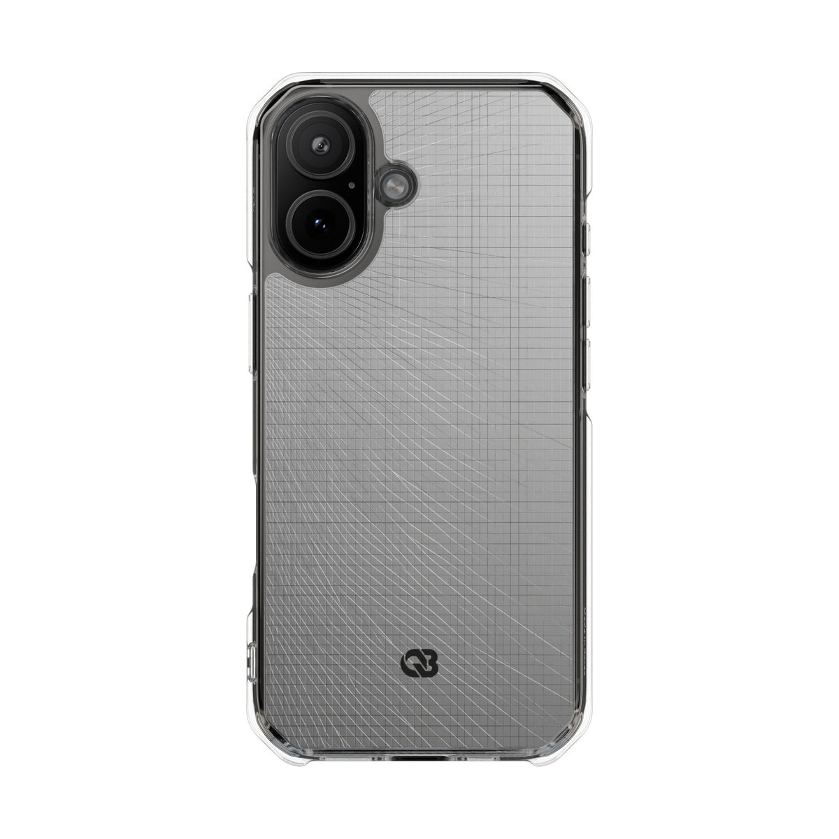 Grey Impact MagSafe Phone Case for iPhone - Chrome Mesh Warp
