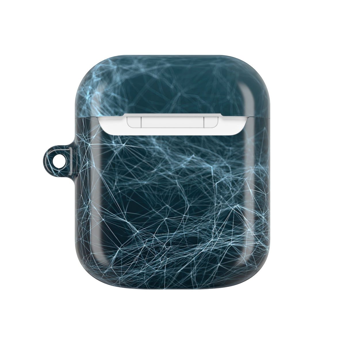 Cyan Lattice Grid · Hard Case for AirPods & AirPods Pro · Teal