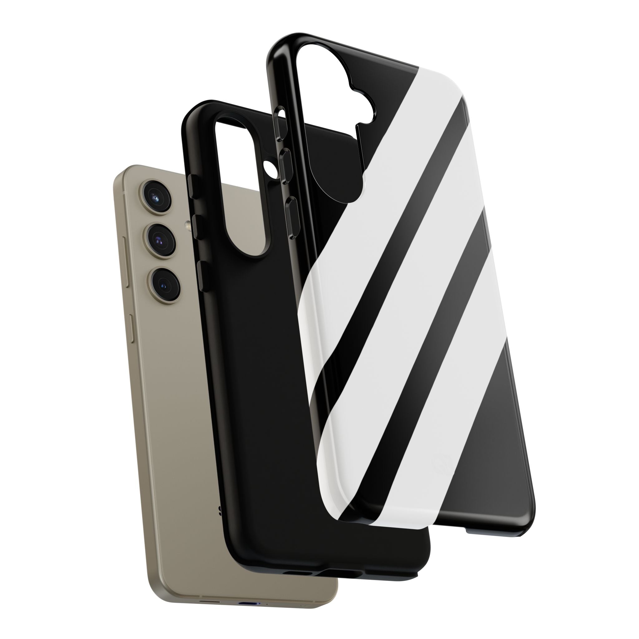 Obsidian White Bars · Tough Handyhülle für Samsung