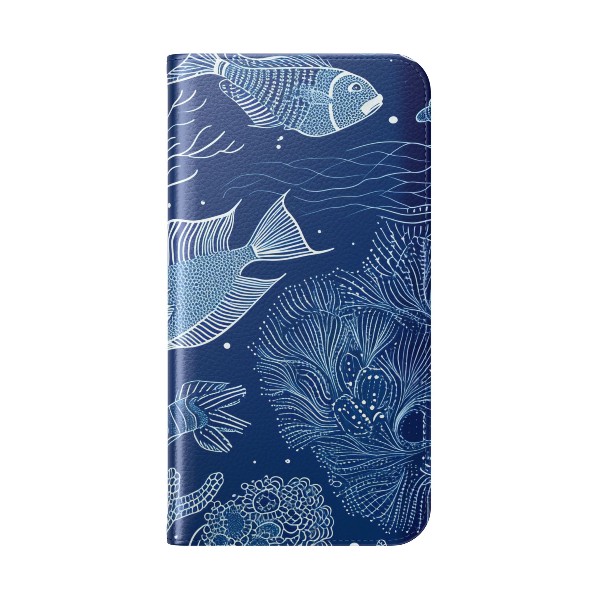 Blauwe Schaal Koraalrif - iPhone 15 Pro Max Case - Portemonnee