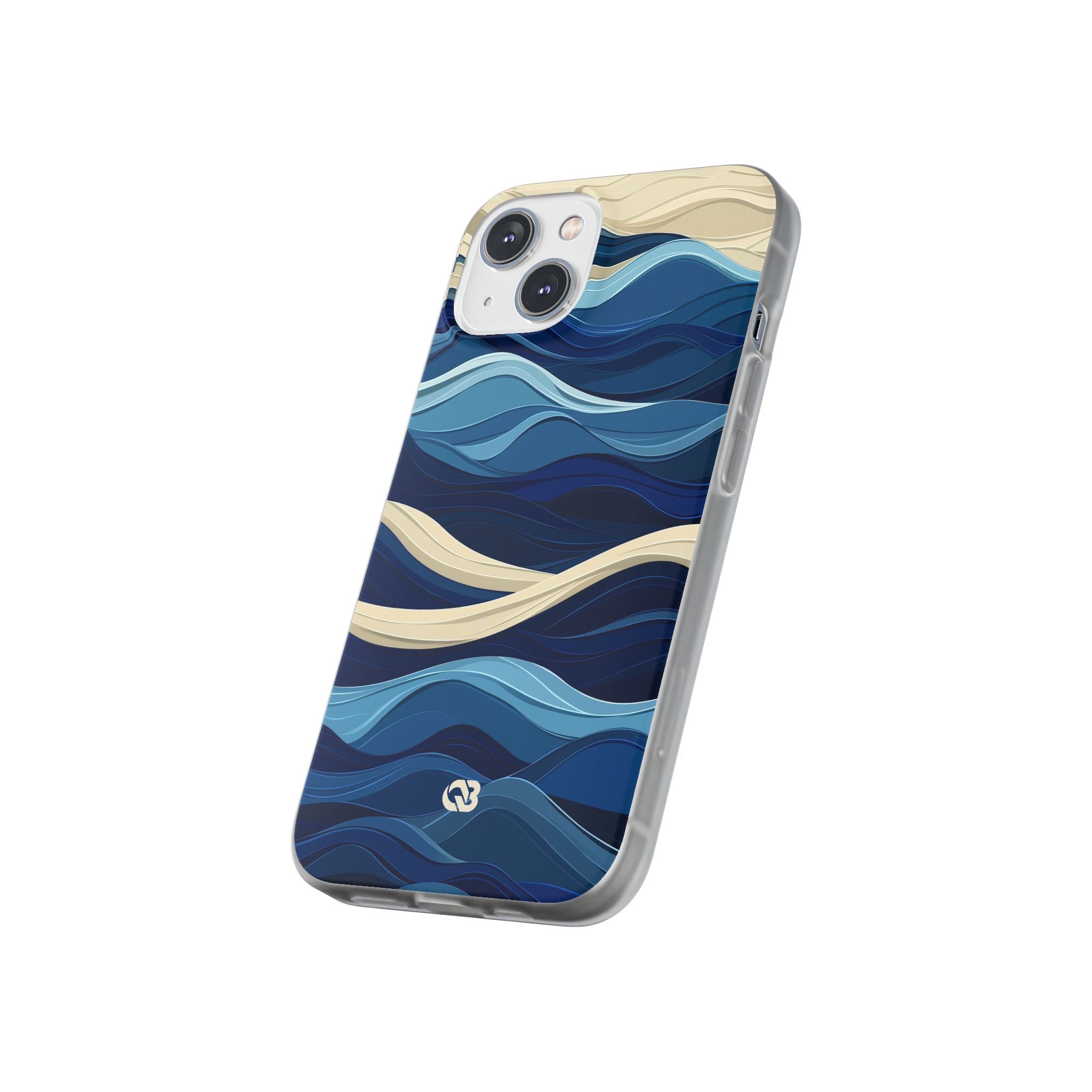 Cobalt Coast Layers · Soft Phone Case for iPhone
