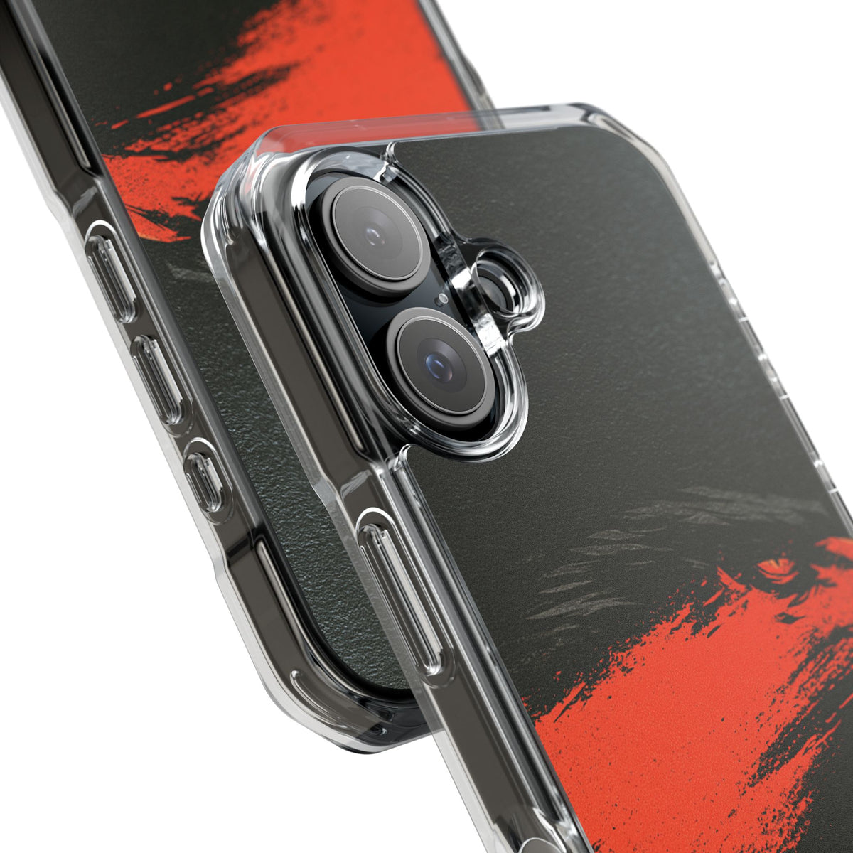 Crimson Raptor Noir · Clear Impact Magnetic Phone Case for iPhone · Black
