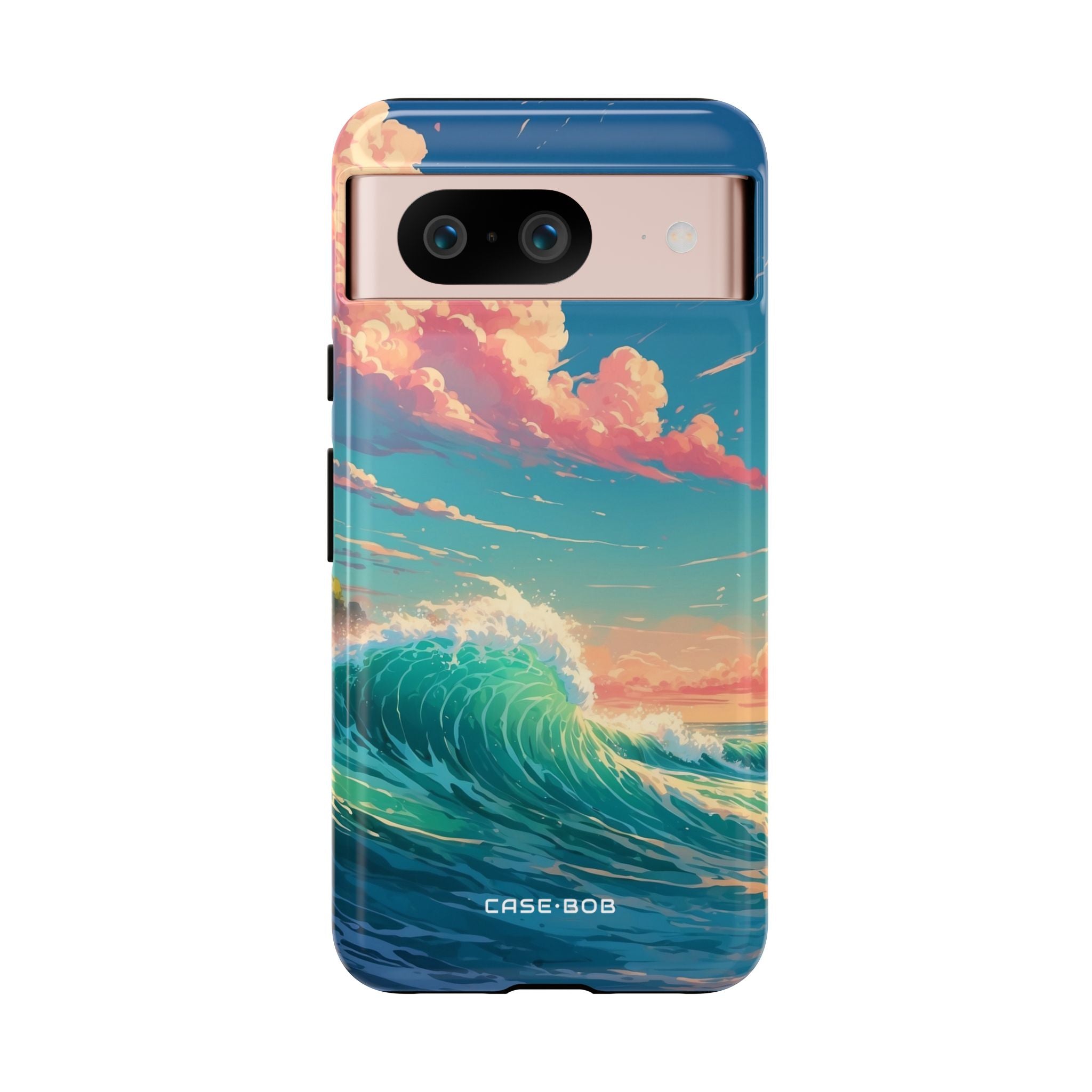 Turquoise Curl Google Pixel 8 Case - Tough