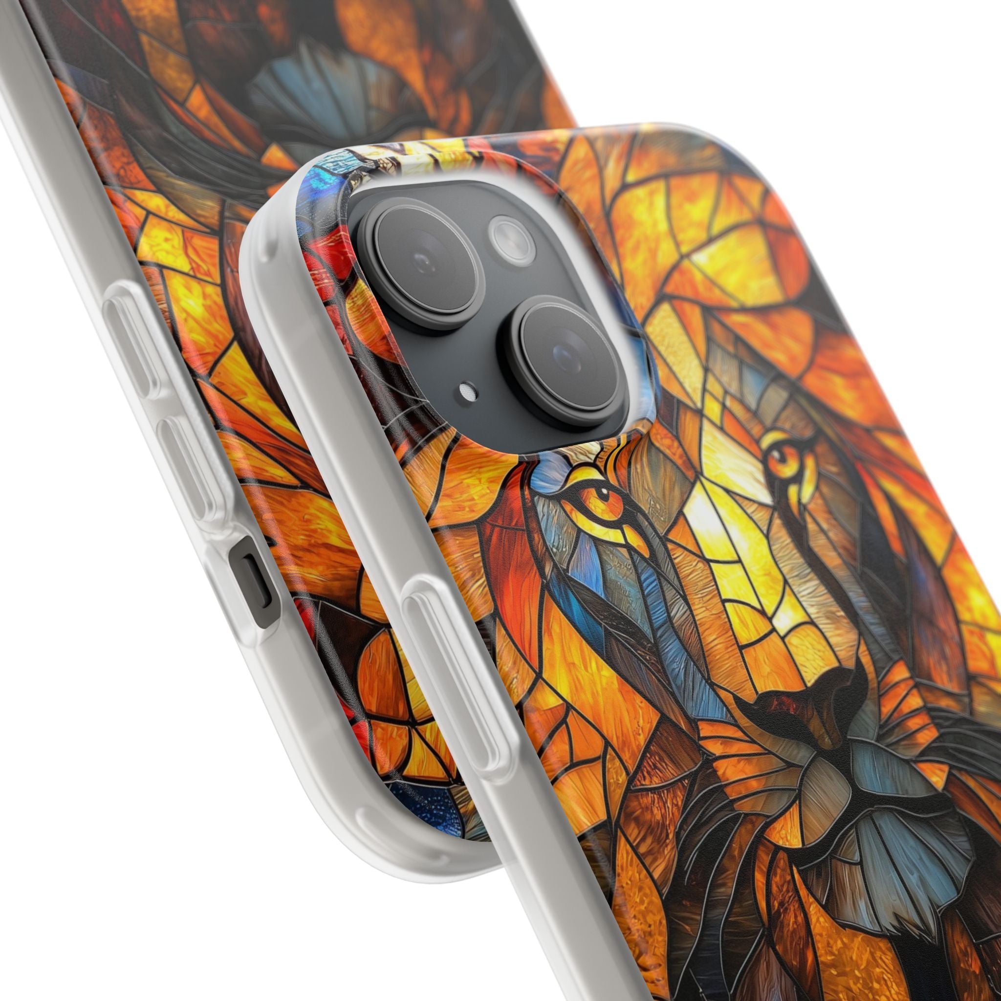 Amber Glass Lion · Soft Phone Case for iPhone