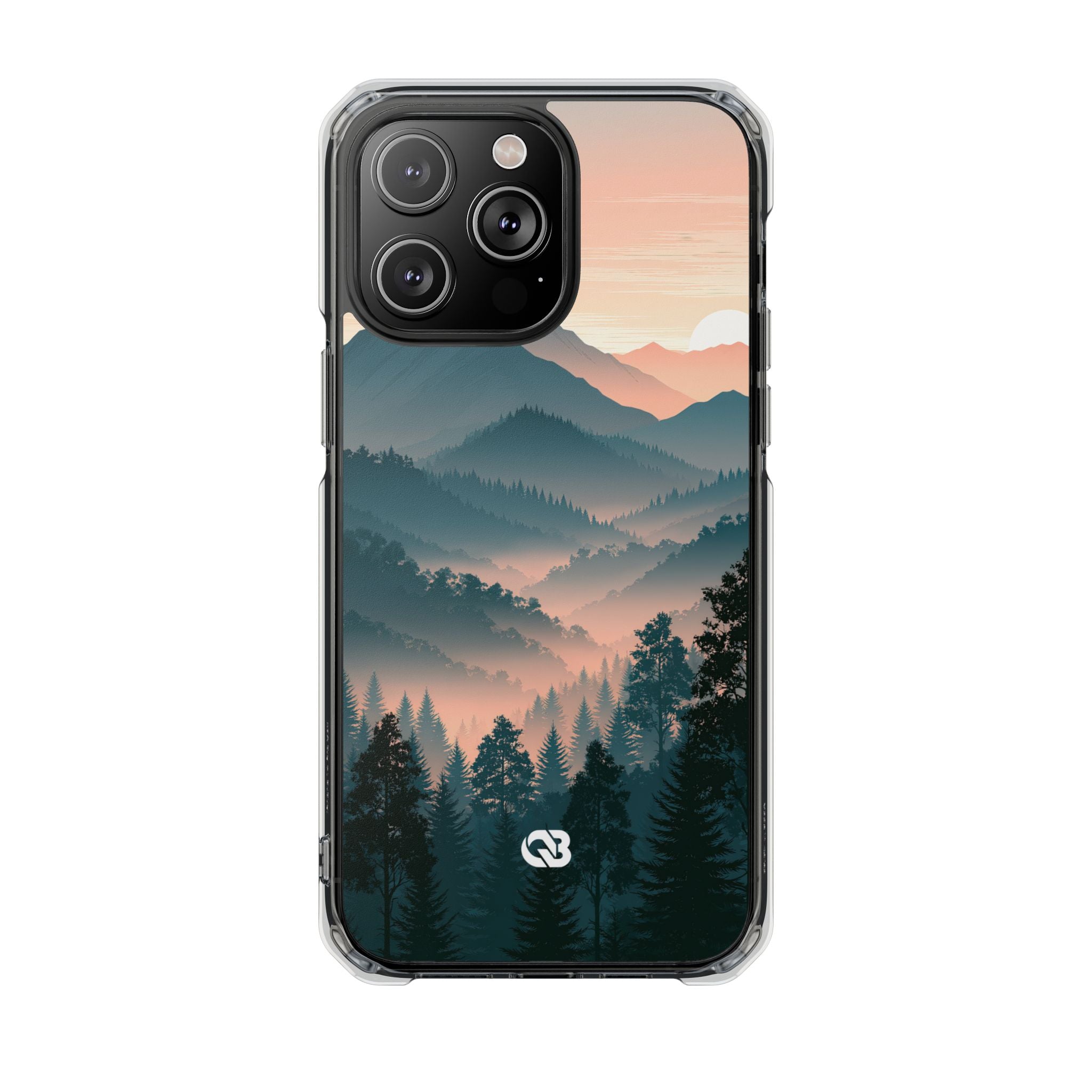 Teal Impact MagSafe Phone Case for iPhone - Alpine Teal Horizon