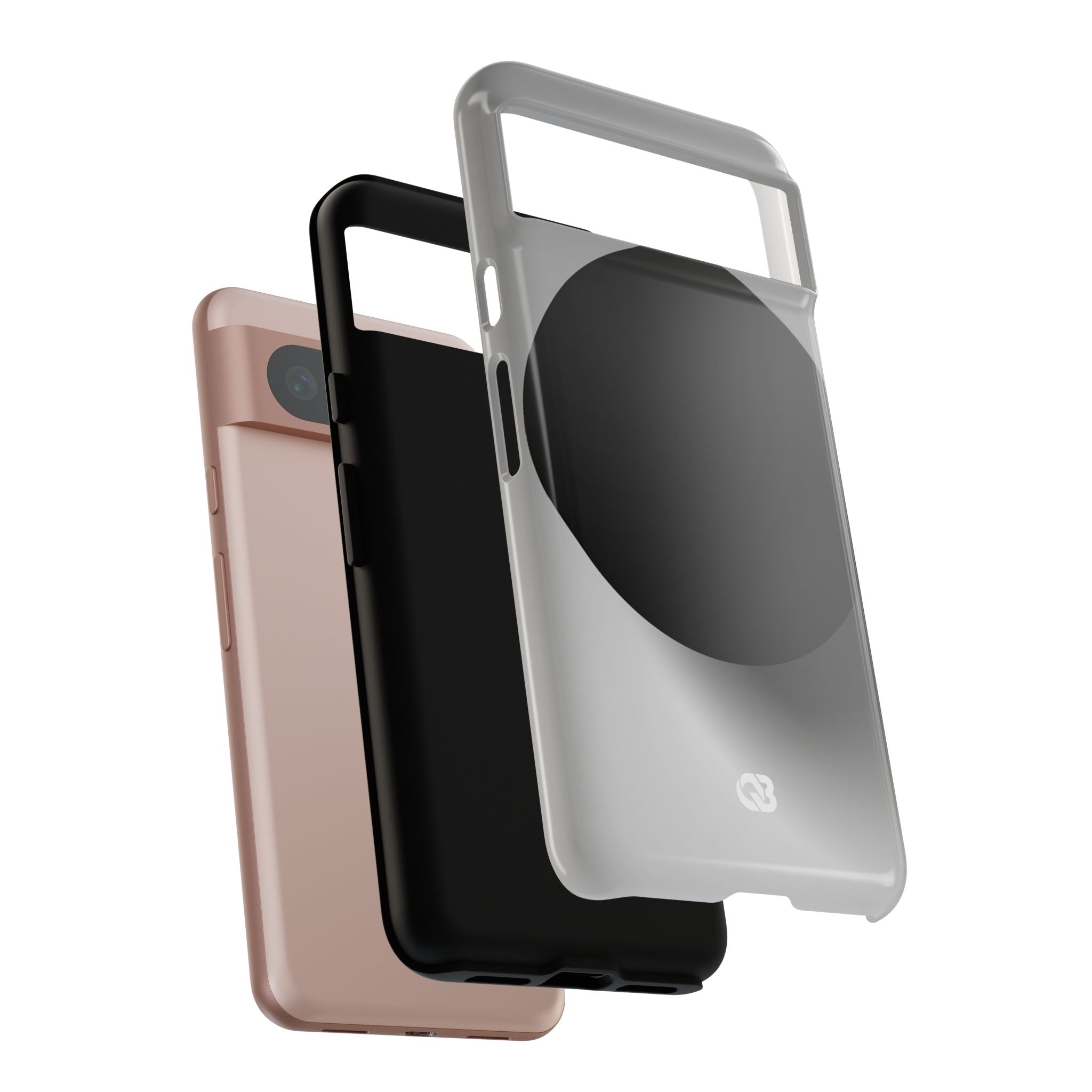 Grey Tough Phone Case for Google Pixel - Matte Onyx Sphere