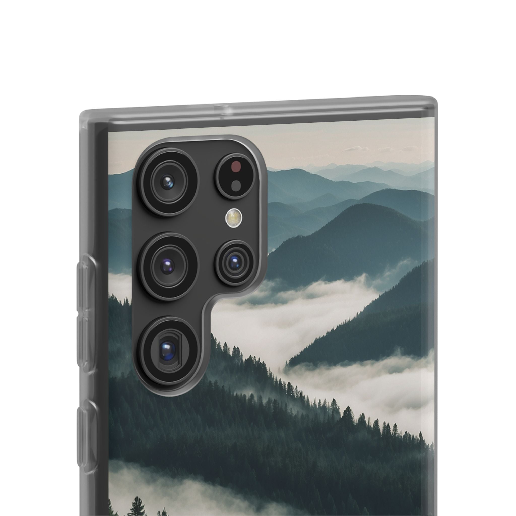 Misty Pine Peaks · Soft Phone Case for Samsung