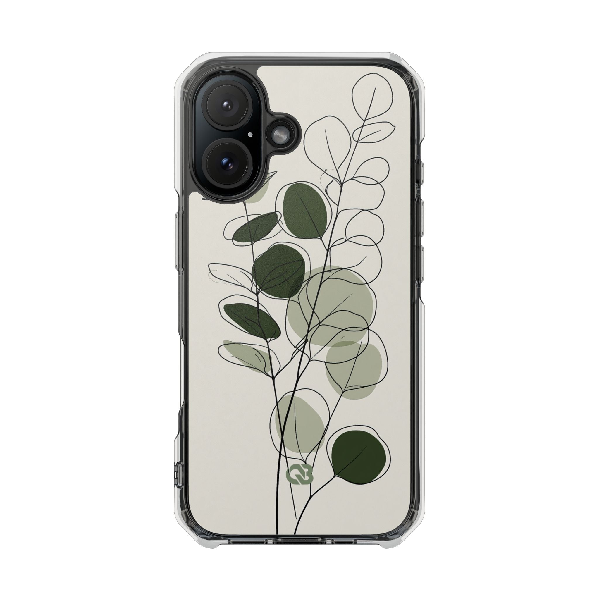 Green Impact MagSafe Phone Case for iPhone - Muted Eucalyptus Sketch