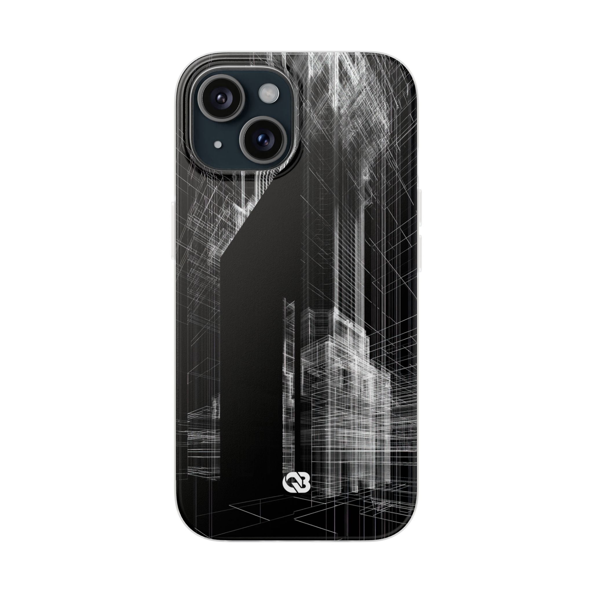 Black Lite Phone Case for iPhone - Ghost Urban Wireframe