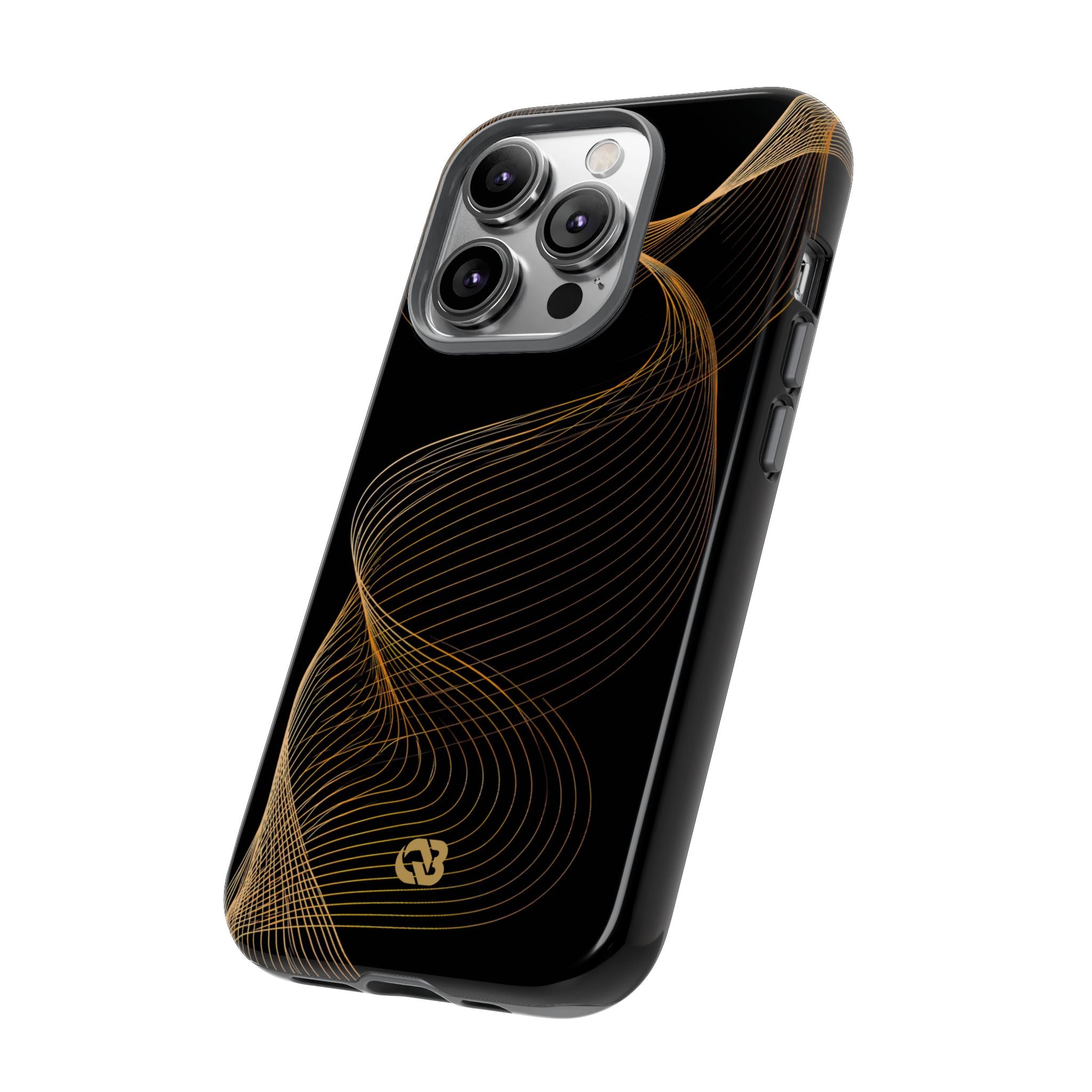 Gold Tough Phone Case for iPhone - Burnished Bronze Helix